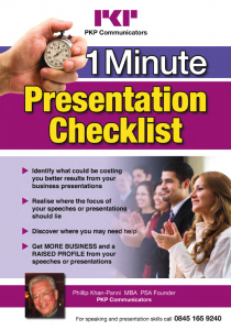 1-Minute Presentation Checklist