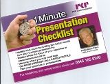 one minute presentation checklist